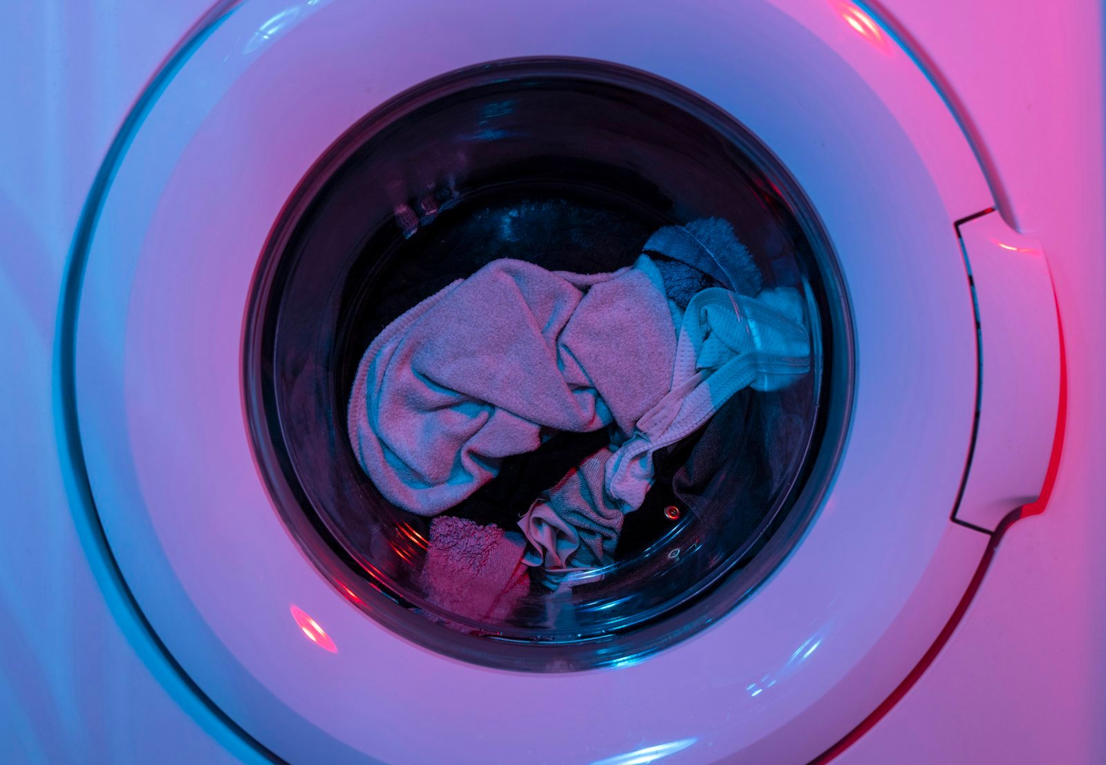 Modern washing machine ready for professional doorstep service